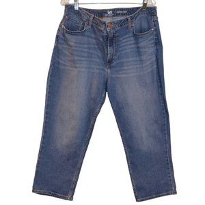 LEE RIDERS Midrise Capri Blue Jeans W - 20' H - 22' Back Seam -15' (NO Size Tag)